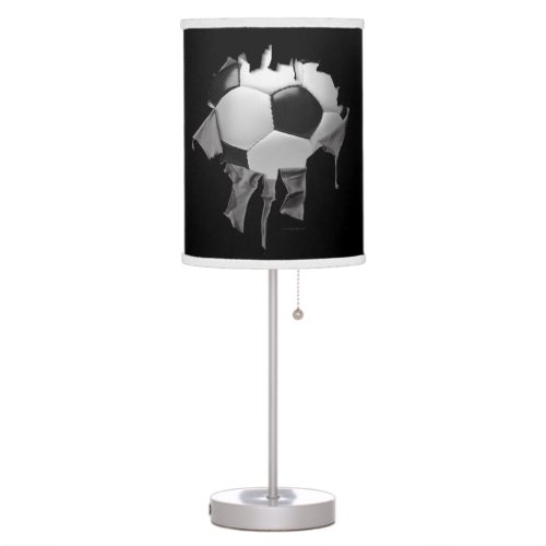 Torn Soccer Black Desk Lamp
