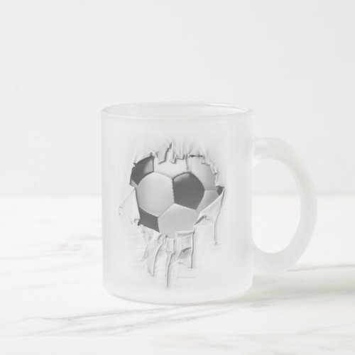 Torn Soccer Frosted Coffee Mug