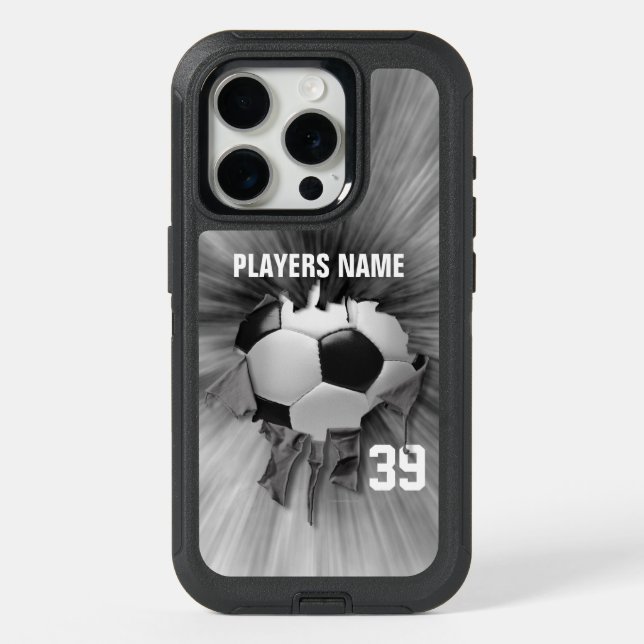 Torn Soccer iPhone 15 Pro Case (Back)