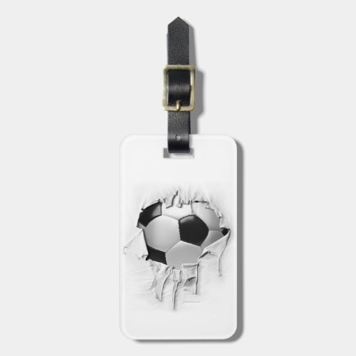 Torn Soccer Luggage Tag