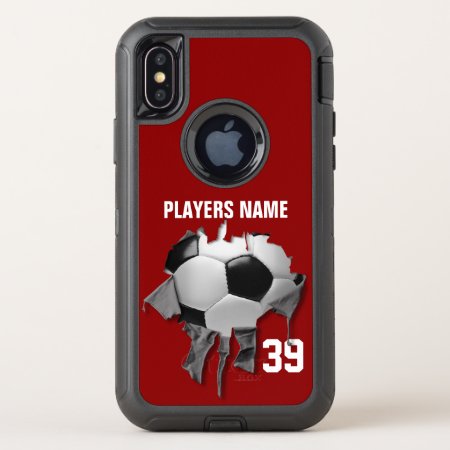 Torn Soccer Otterbox Defender Iphone X Case