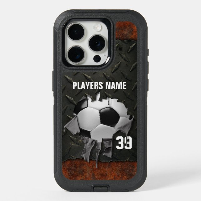 Torn Soccer OtterBox iPhone Case (Back)