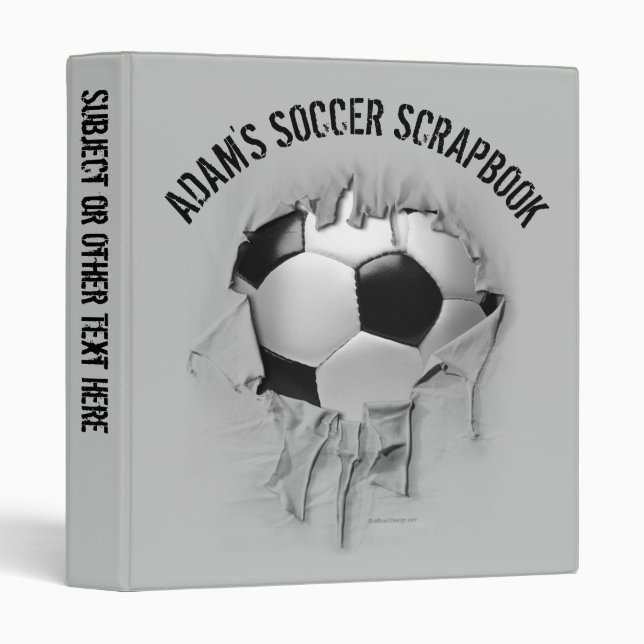 Torn Soccer Personalized Avery Binder (Front/Spine)