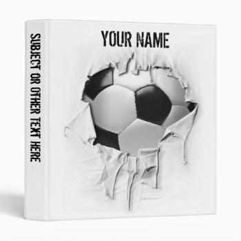 Torn Soccer Personalized Avery Binder by eBrushDesign at Zazzle