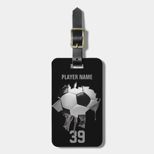 Torn Soccer personalized Luggage Tag
