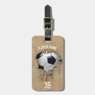 Torn Soccer (Personalized) Luggage Tag