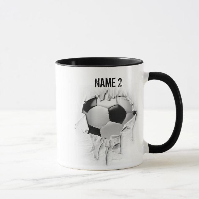 Torn Soccer Personalized Mug (Right)