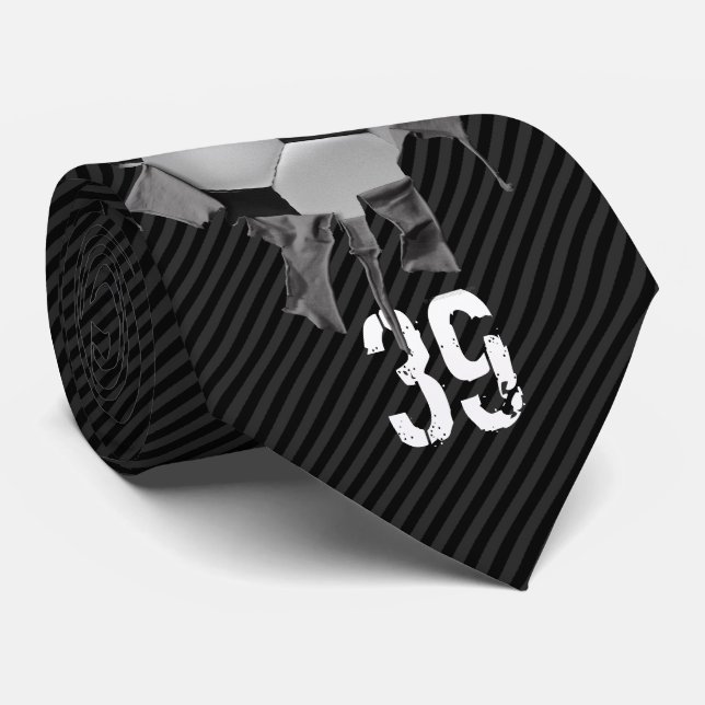 Torn Soccer (personalized) Neck Tie (Rolled)