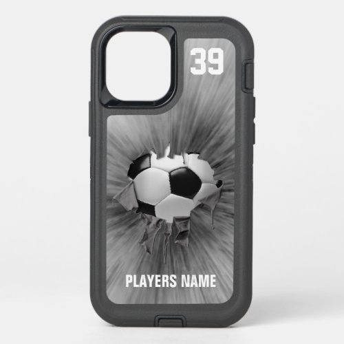 Torn Soccer personalized OtterBox Defender iPhone 12 Case