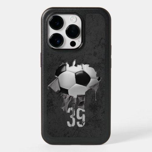Torn Soccer personalized OtterBox iPhone 14 Pro Case