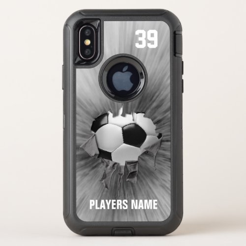 Torn Soccer personalized OtterBox Defender iPhone X Case