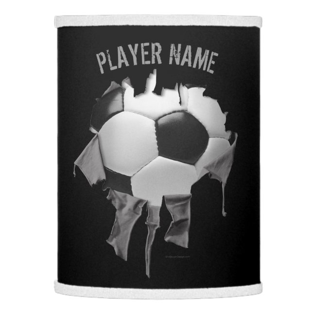 Torn Soccer Personalized Table Lamp (Left)