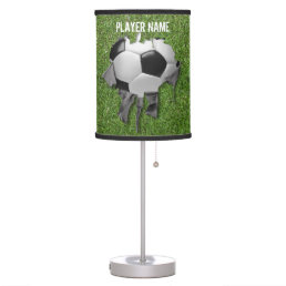Torn Soccer Personalized Table Lamp