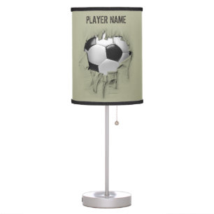 Torn Soccer Personalized Table Lamp