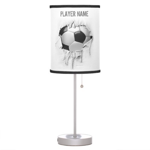 Torn Soccer Personalized Table Lamp