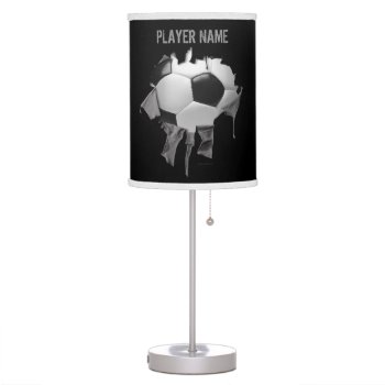 Torn Soccer Personalized Table Lamp by eBrushDesign at Zazzle
