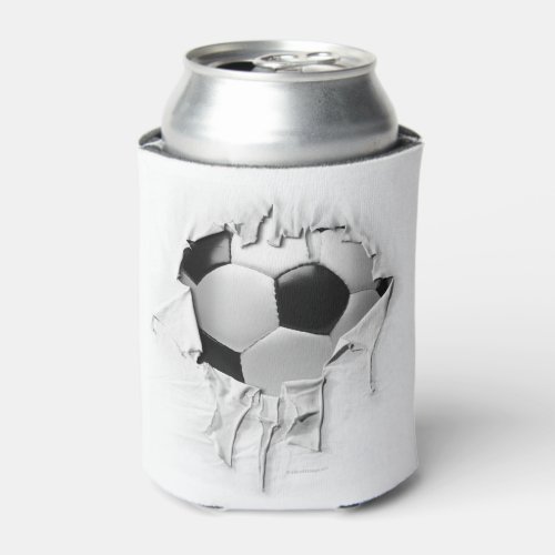 Torn Soccer White Can Cooler