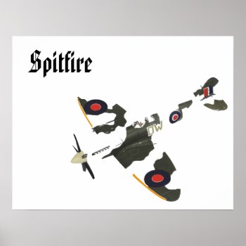 Torn Spitfire 2  Spitfire Poster by silvercryer2000 at Zazzle
