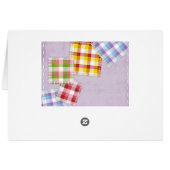 Torn Stitched Patchwork Monogram Card (Back Horizontal)