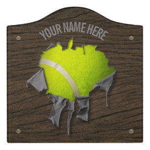 Torn Tennis Door Sign