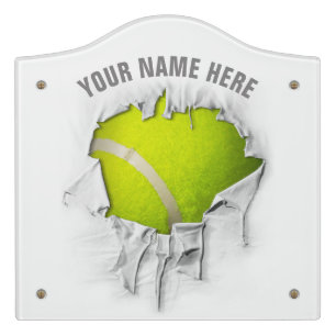 Torn Tennis Door Sign