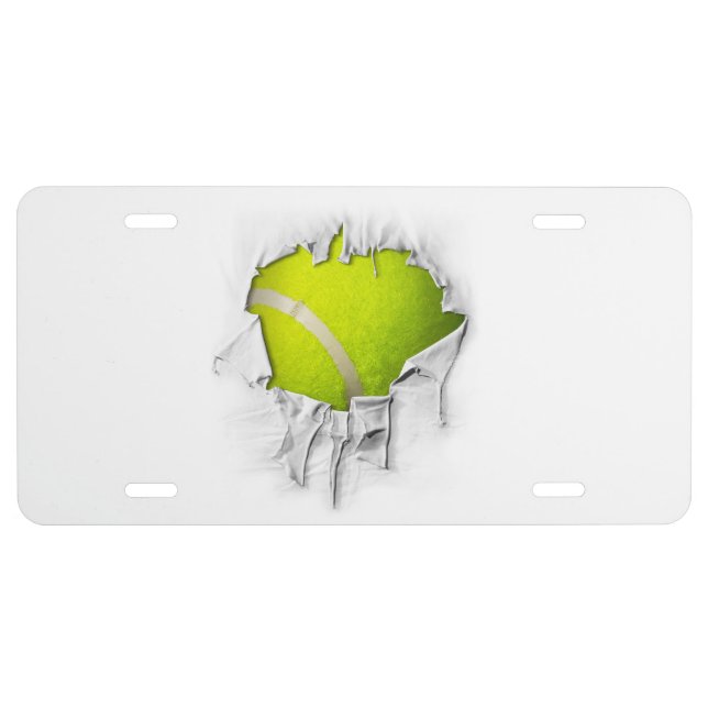 Torn Tennis License Plate (Front)