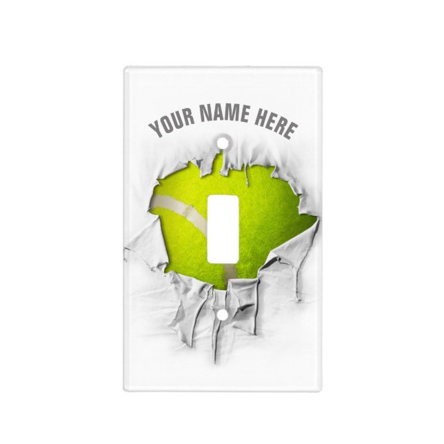 Torn Tennis Light Switch Cover (Front)