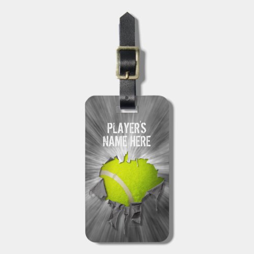 Torn Tennis Personalized Luggage Tag