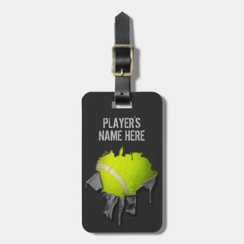 Torn Tennis Personalized Luggage Tag