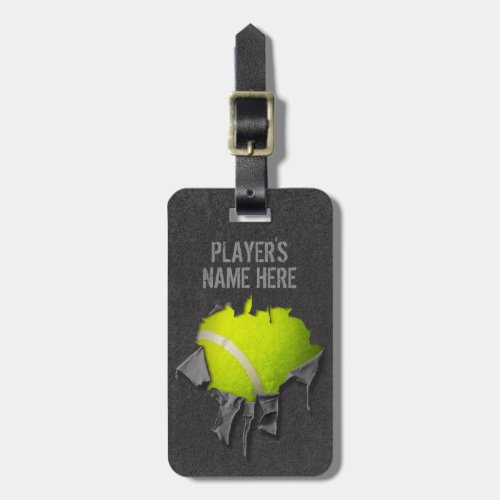 Torn Tennis Personalized Luggage Tag