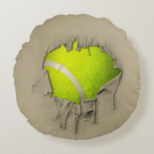 Torn Tennis Round Pillow