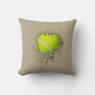 Torn Tennis Throw Pillow