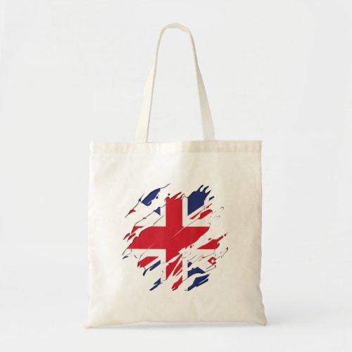 Torn Uk United Kingdom Great Britain British Flag Tote Bag
