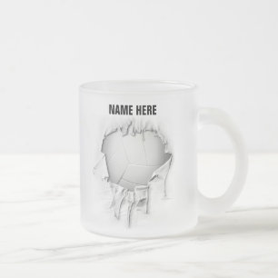 Torn Volleyball Frosted Coffee Mug