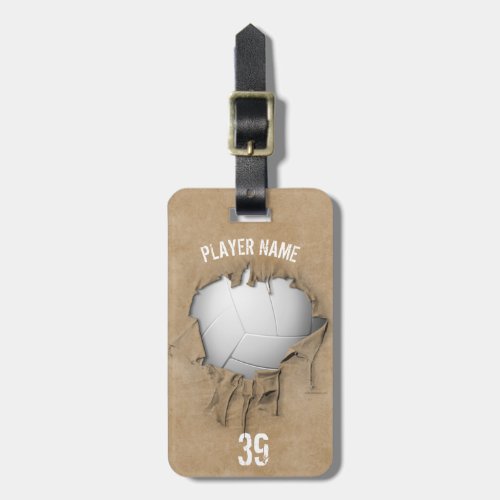 Torn Volleyball Personalized Luggage Tag