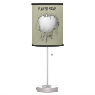 Torn Volleyball Personalized Table Lamp