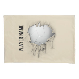 Torn Volleyball Personalized White Pillowcase