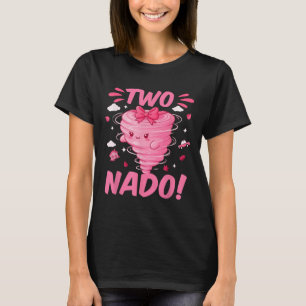 Tornado 2 Year Old Girl Birthday Two Nado 2nd Bday T-Shirt