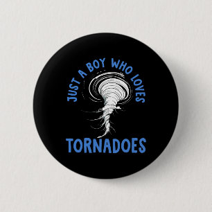 Tornado Birthday Boy Storm Chaser Boys Kids Weathe Button