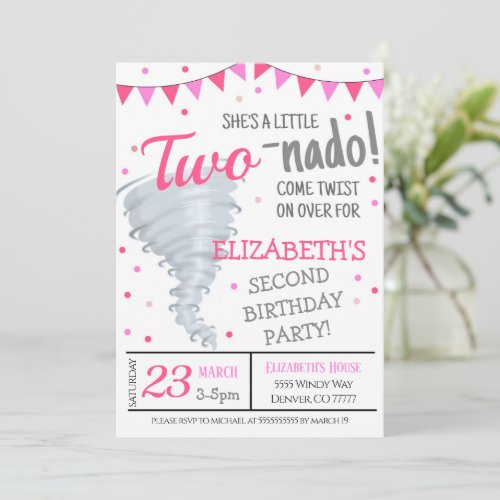 Tornado Birthday Party Invitation