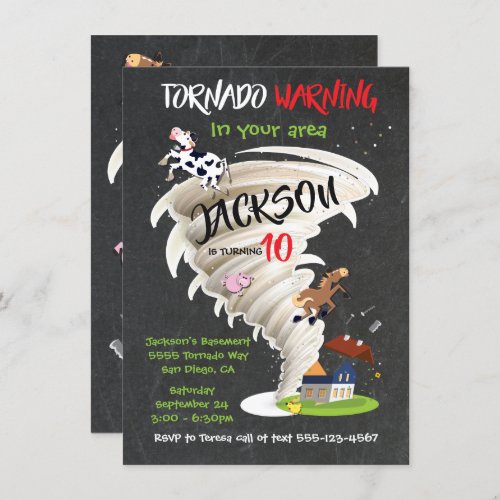 Tornado Birthday Party Invitation