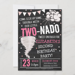 Tornado Birthday Party Invitation