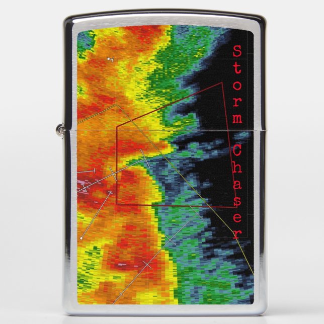 Tornado Color Radar Image Storm Chaser Zippo Lighter (Front)