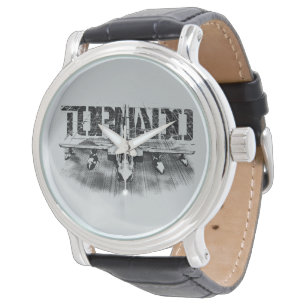 Tornado IDS Black Vintage Leather Watch