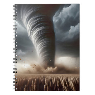 Tornado In a Midwest Wheat Field Notebook