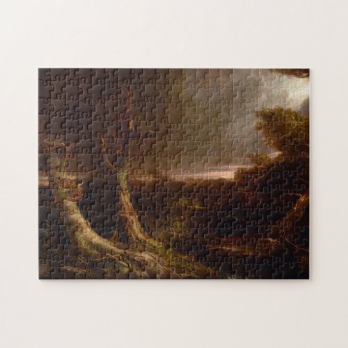 Tornado in an American Forest by Thomas Cole Jigsaw Puzzle