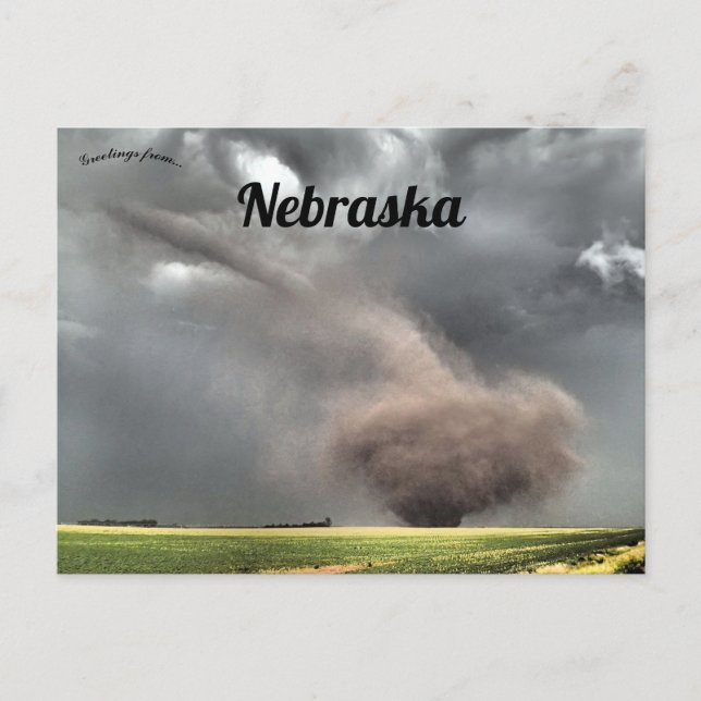 Tornado in Hildreth Franklin County Nebraska Postcard (Front)