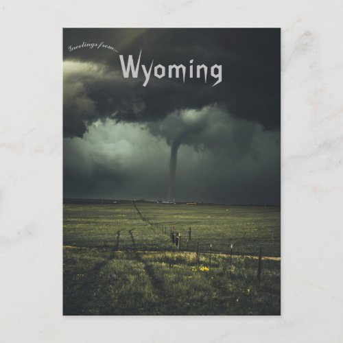 Tornado in Wyoming Postcard