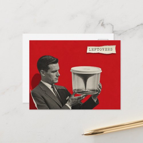 tornado leftovers retro surreal collage postcard