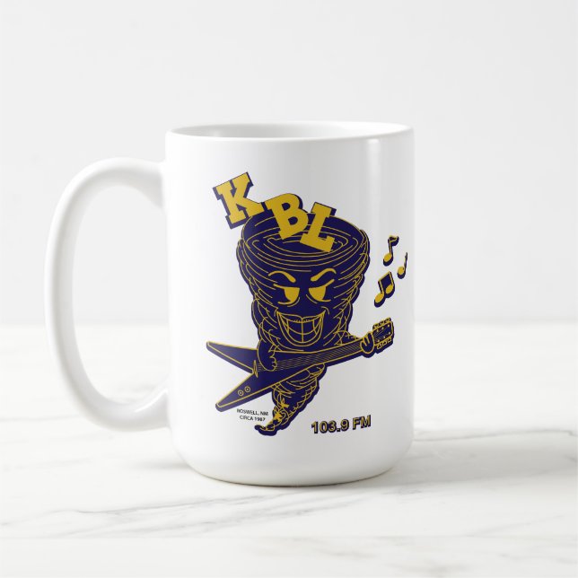 Tornado Playing Guitar Coffee Mug (Left)